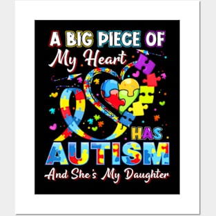 A Big Piece Of My Heart Has Autism And She's My Daughter Posters and Art